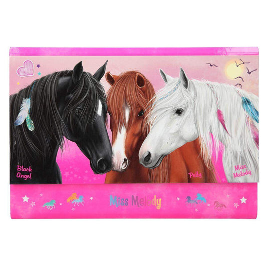Depesche Miss Melody Briefpapier in Fächermappe, pink