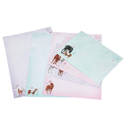 Depesche Miss Melody Briefpapier in Fächermappe, pink