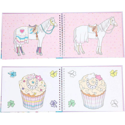 Depesche Miss Melody Glitter Doodle Book mit Glitter Stifte-Set
