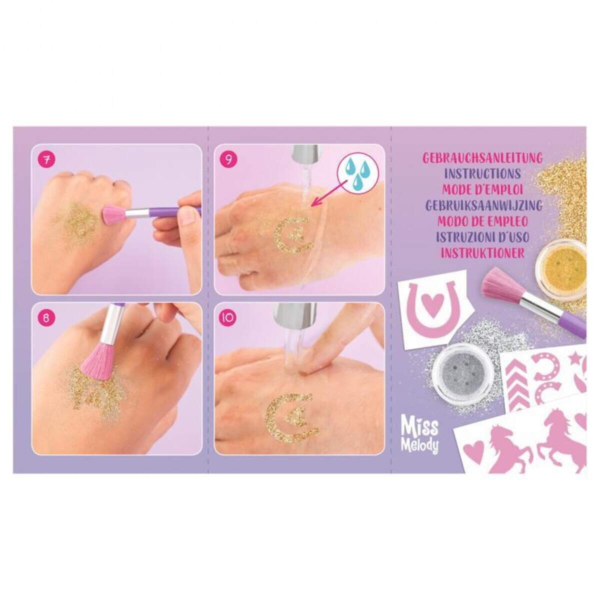 Depesche Miss Melody Glitzer Tattoo Set