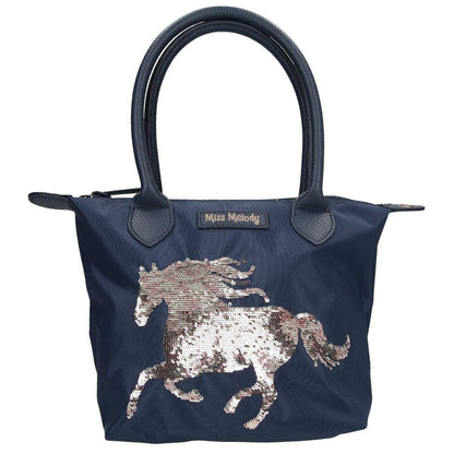 Depesche Miss Melody Handtasche Pailletten, Blau