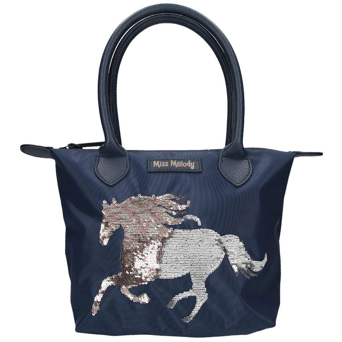 Depesche Miss Melody Handtasche Pailletten, Blau