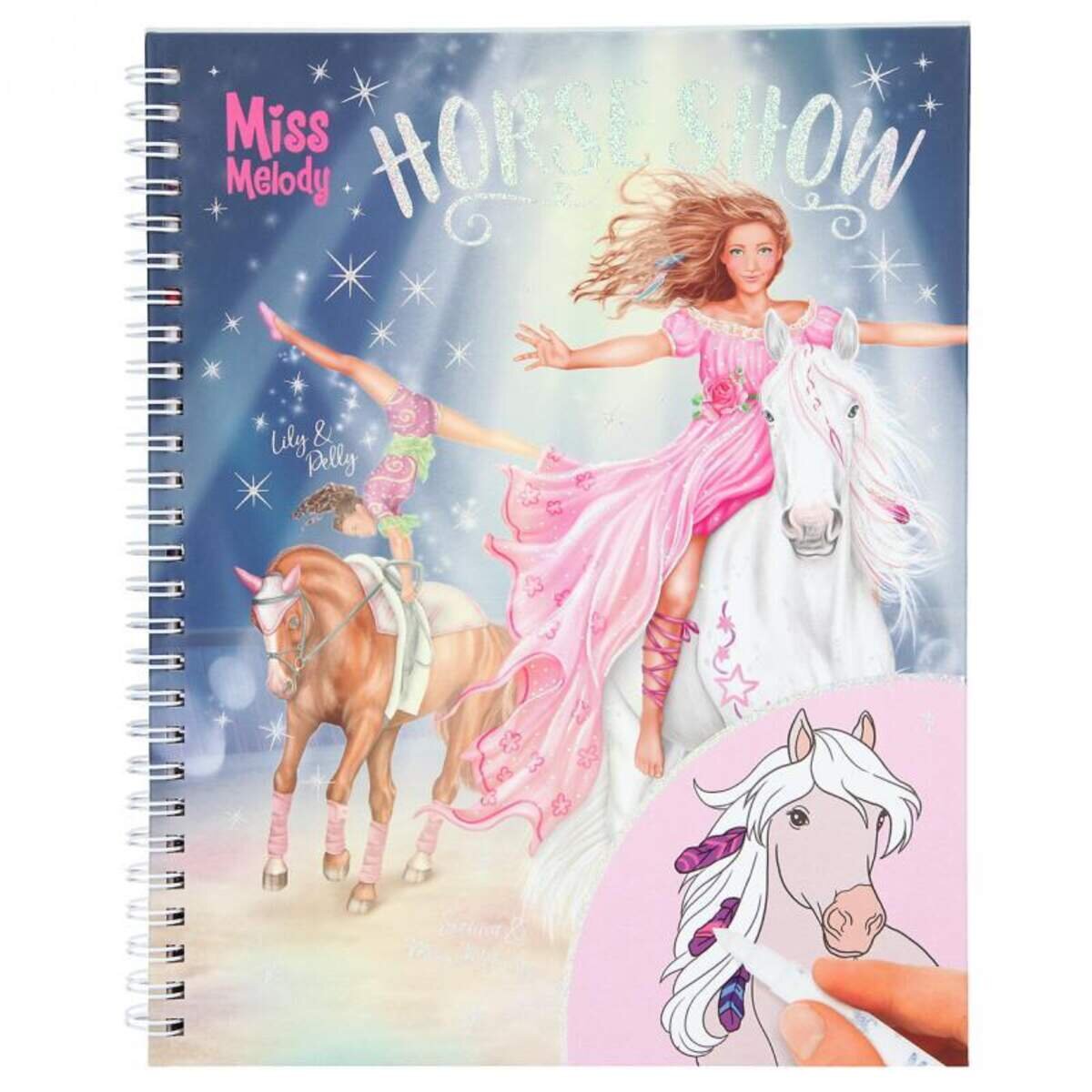 Depesche Miss Melody Malbuch mit Magic Doppelfasermalern Voltigieren