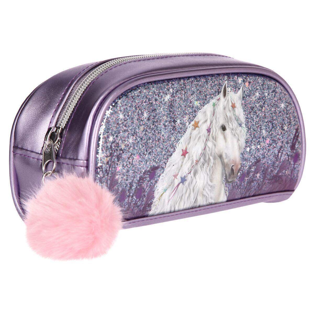 Depesche Miss Melody Schlampertasche Glitzer, Lila