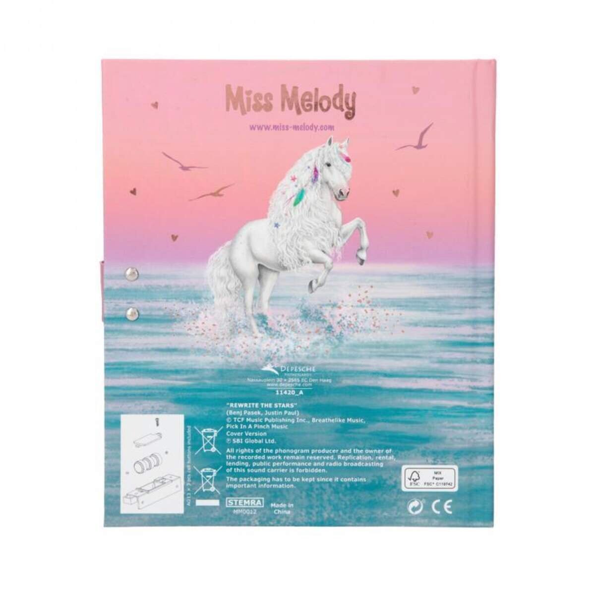 Depesche Miss Melody Tagebuch mit Code und Sound, Black Angel