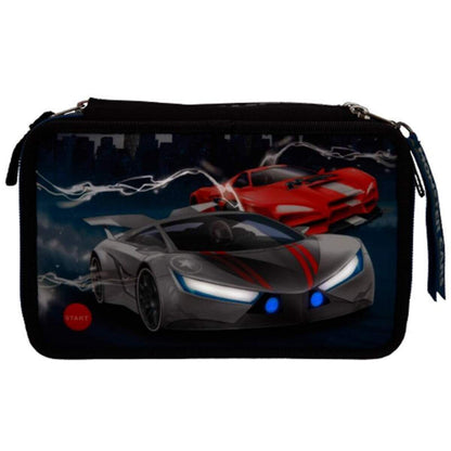 Depesche Monster Cars 3-Fach Federtasche LED