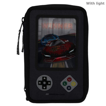 Depesche Monster Cars 3-Fach Federtasche LED Gamer