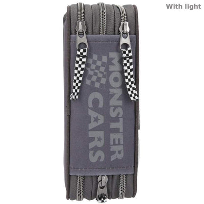 Depesche Monster Cars 3-Fach Federtasche LED Gamer