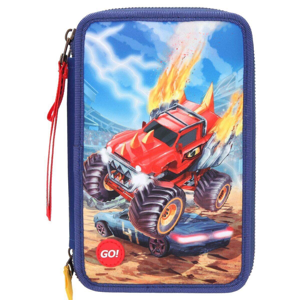 Depesche Monster Cars 3-Fach Federtasche LED