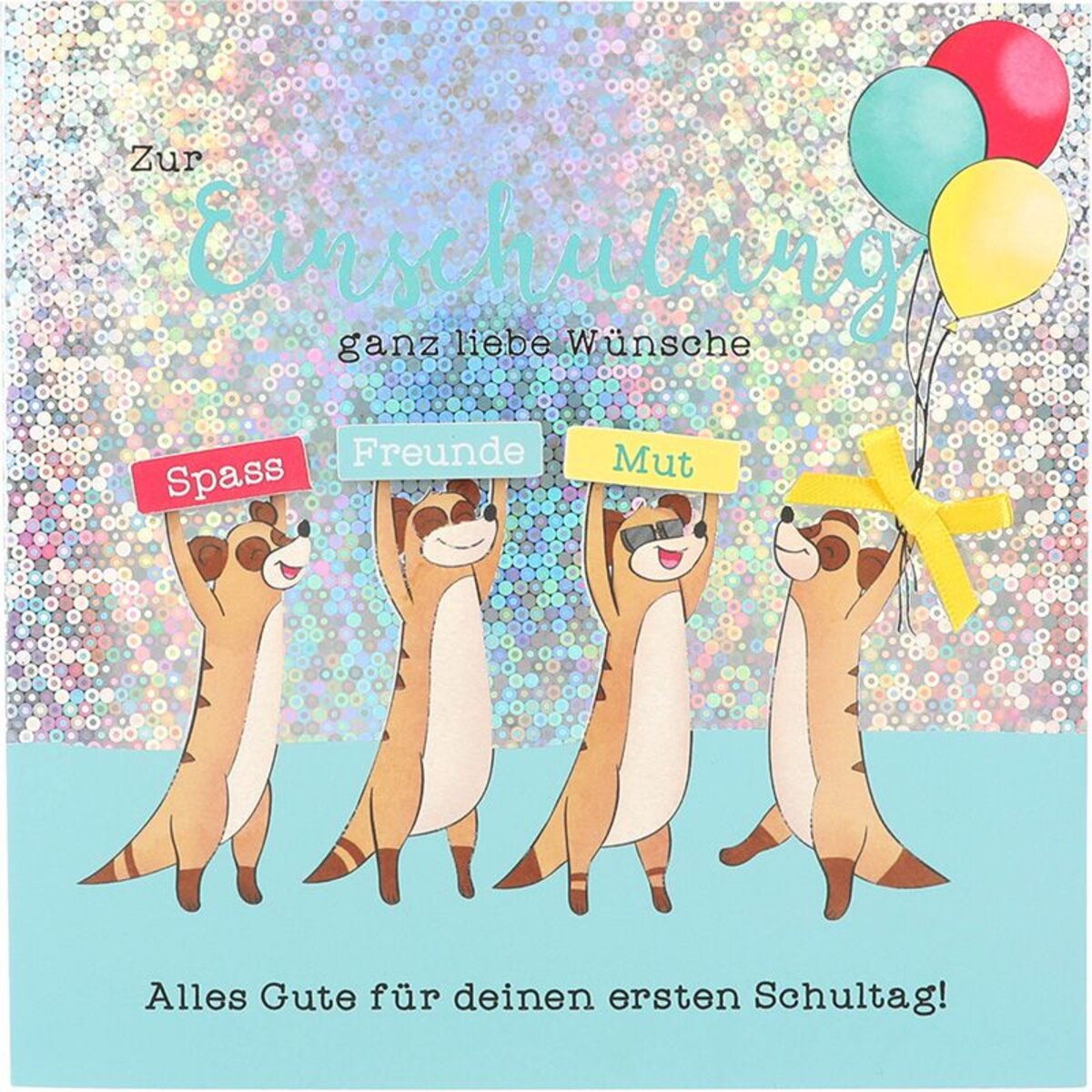 Depesche Schulanfangskarten quadratisch, 1 Stück, 8-fach sortiert