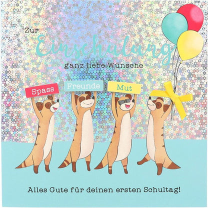 Depesche Schulanfangskarten quadratisch, 1 Stück, 8-fach sortiert