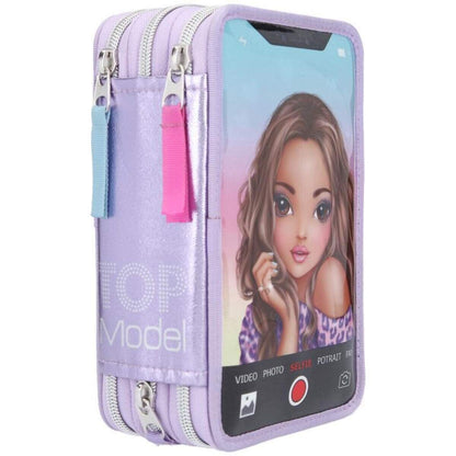 Depesche TOPModel 3-Federtasche SELFIE LED