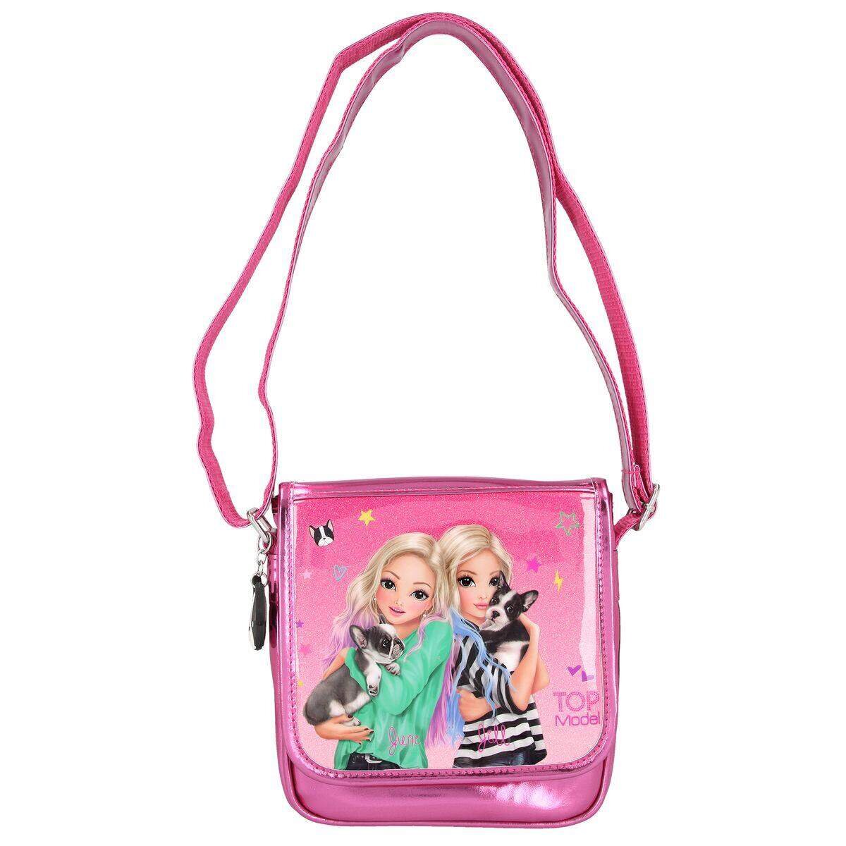 Depesche TOPModel kleine Umhängetasche Friends Hund Pink