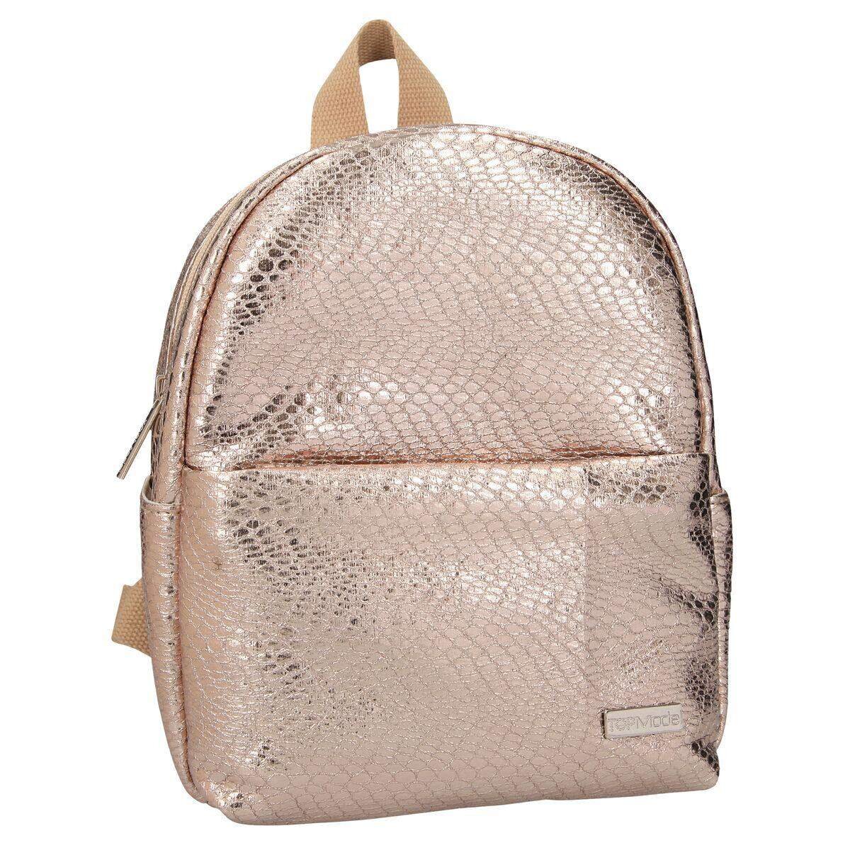 Depesche TOPModel kleiner Rucksack Schlangenprägung gold