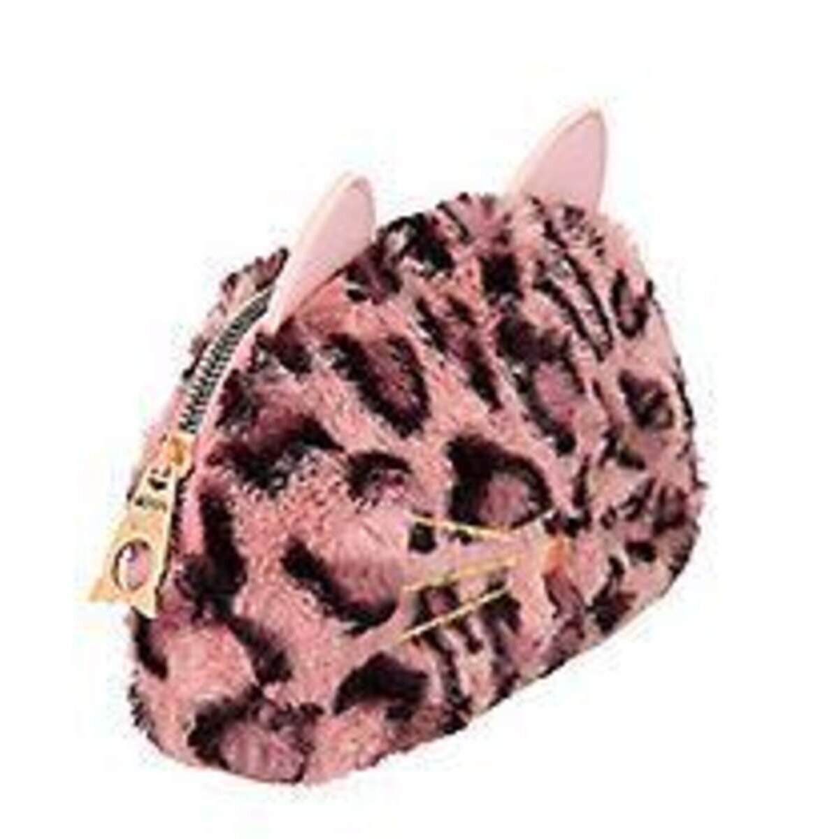 Depesche TOPModel Kosmetiktasche Kunstfell Leo mauve