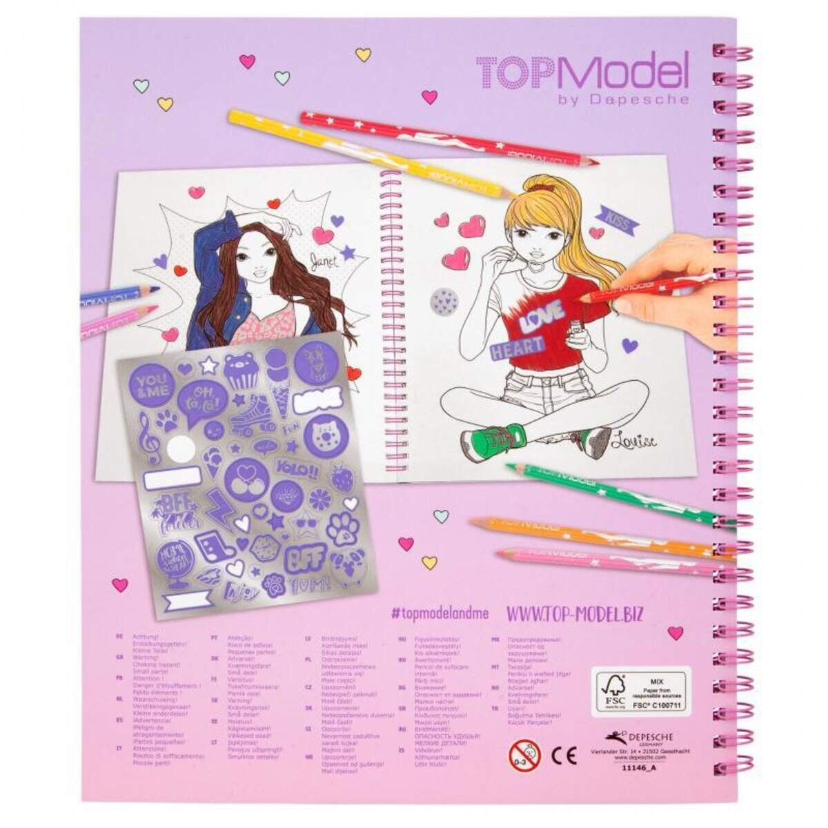 Depesche TOPModel Malbuch mit Pailletten