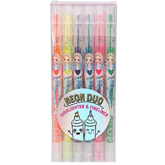 Depesche TOPModel Neon Doppel-Fasermaler-Set 6er