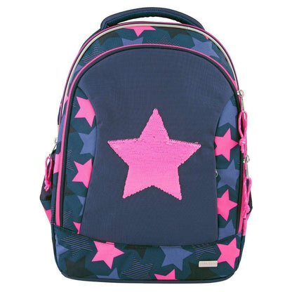 Depesche TOPModel Schulrucksack Streichpaillette Stern dunkelblau