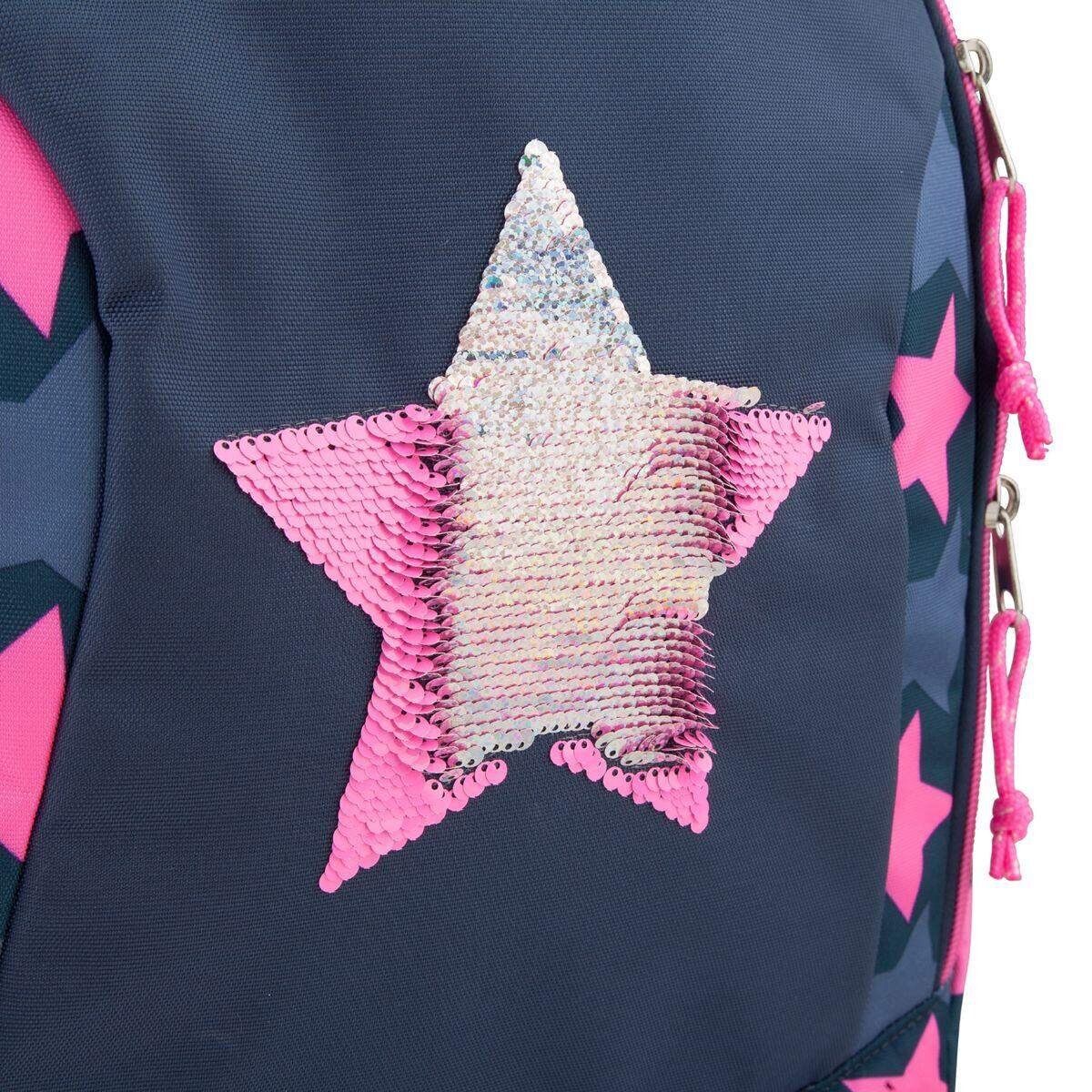 Depesche TOPModel Schulrucksack Streichpaillette Stern dunkelblau