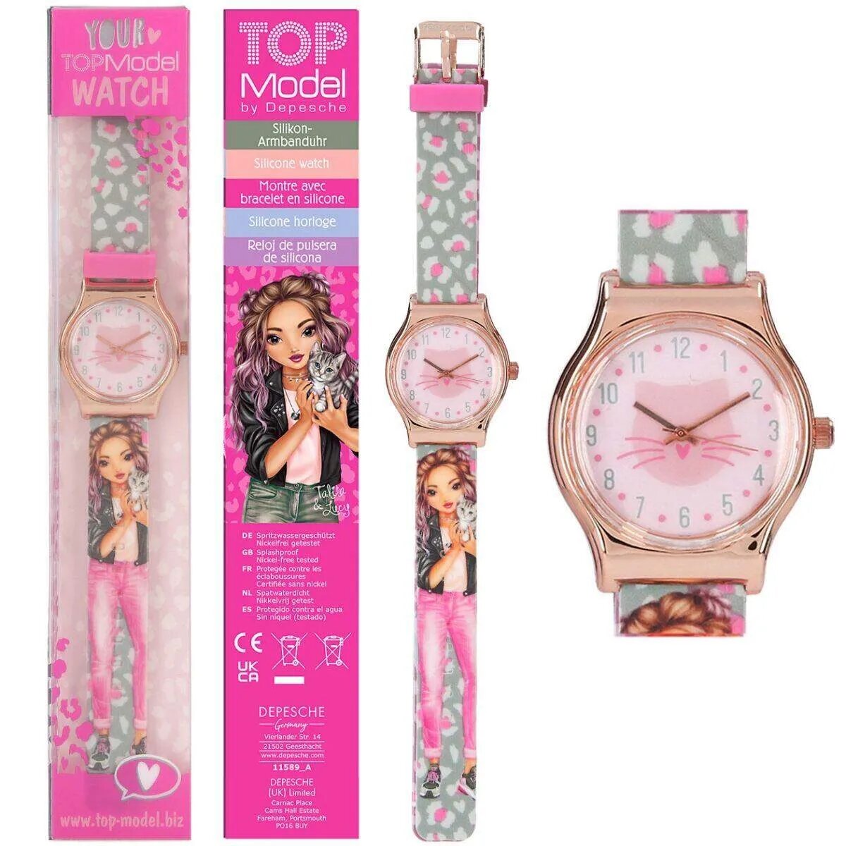Depesche TOPModel Silikon Armbanduhr, 1 Stück, 6-fach sortiert
