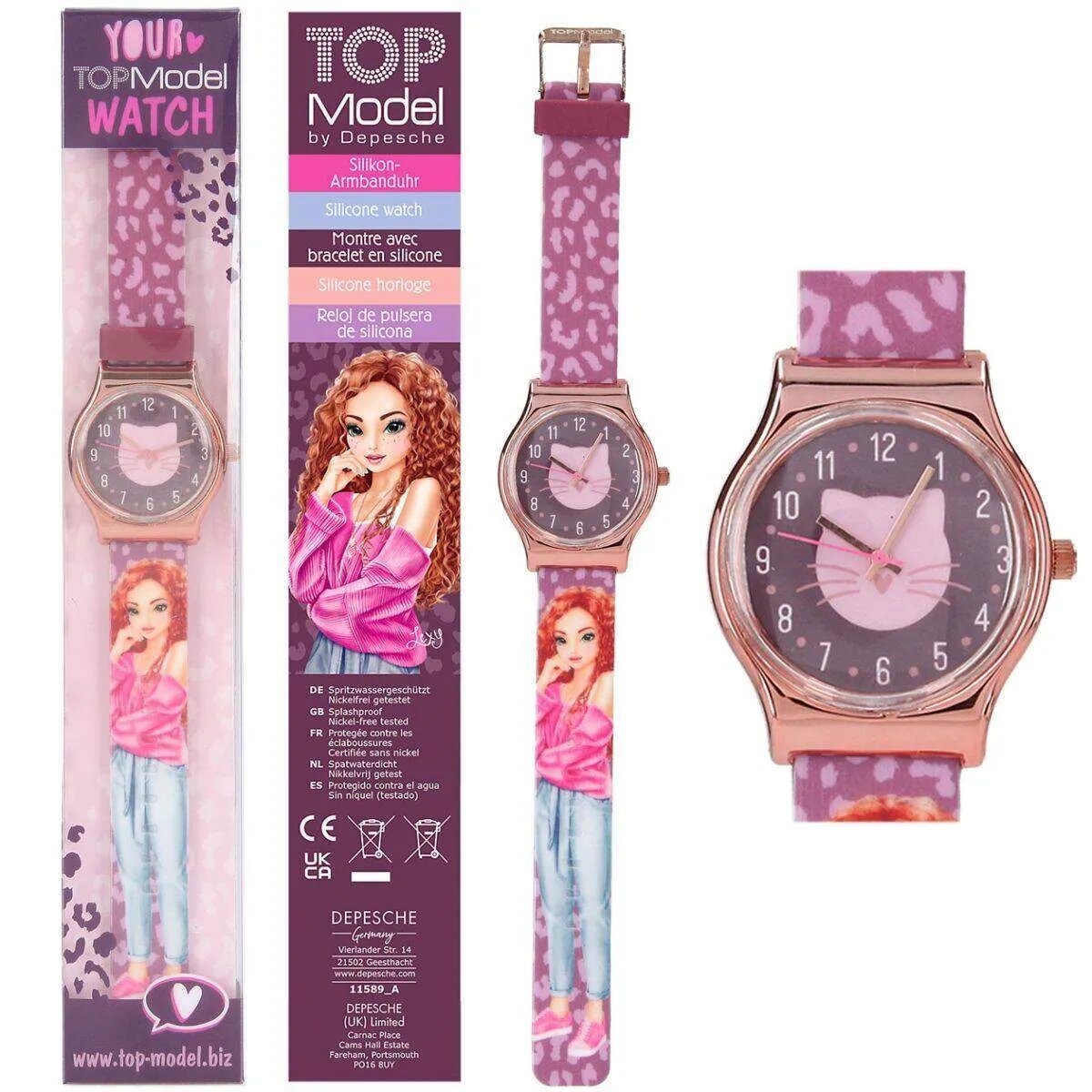 Depesche TOPModel Silikon Armbanduhr, 1 Stück, 6-fach sortiert