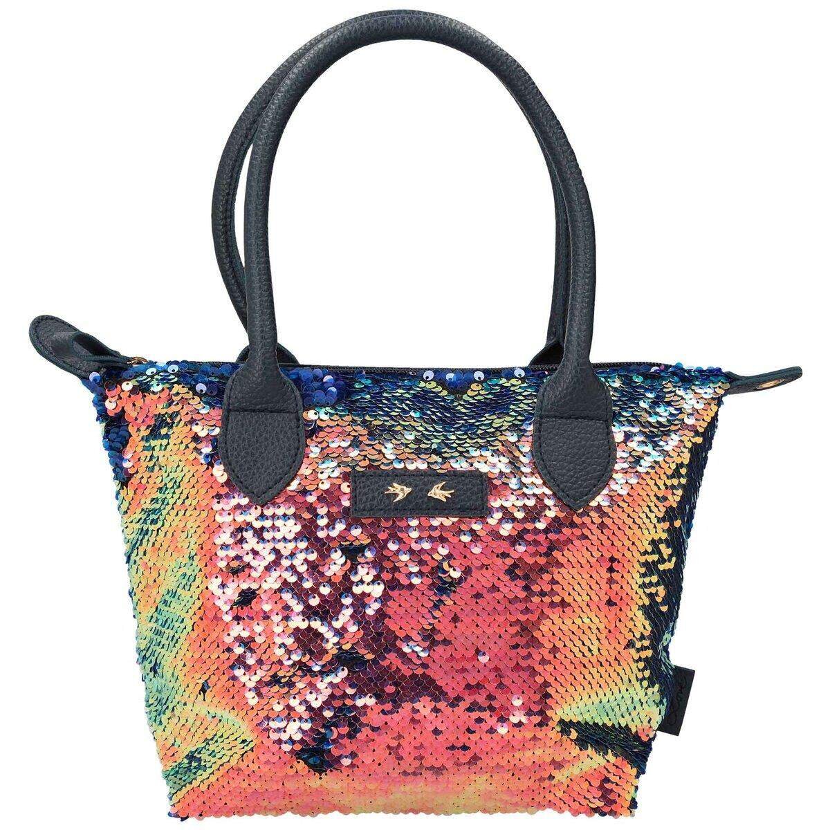 Depesche Trend LOVE Handtasche Paillette Dunkelblau