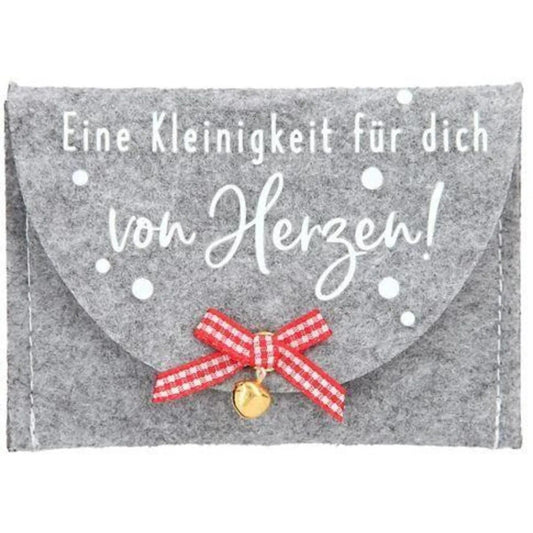 Depesche Weihnachtsgeld Filztäschchen, 1 Stück, 4-fach sortiert