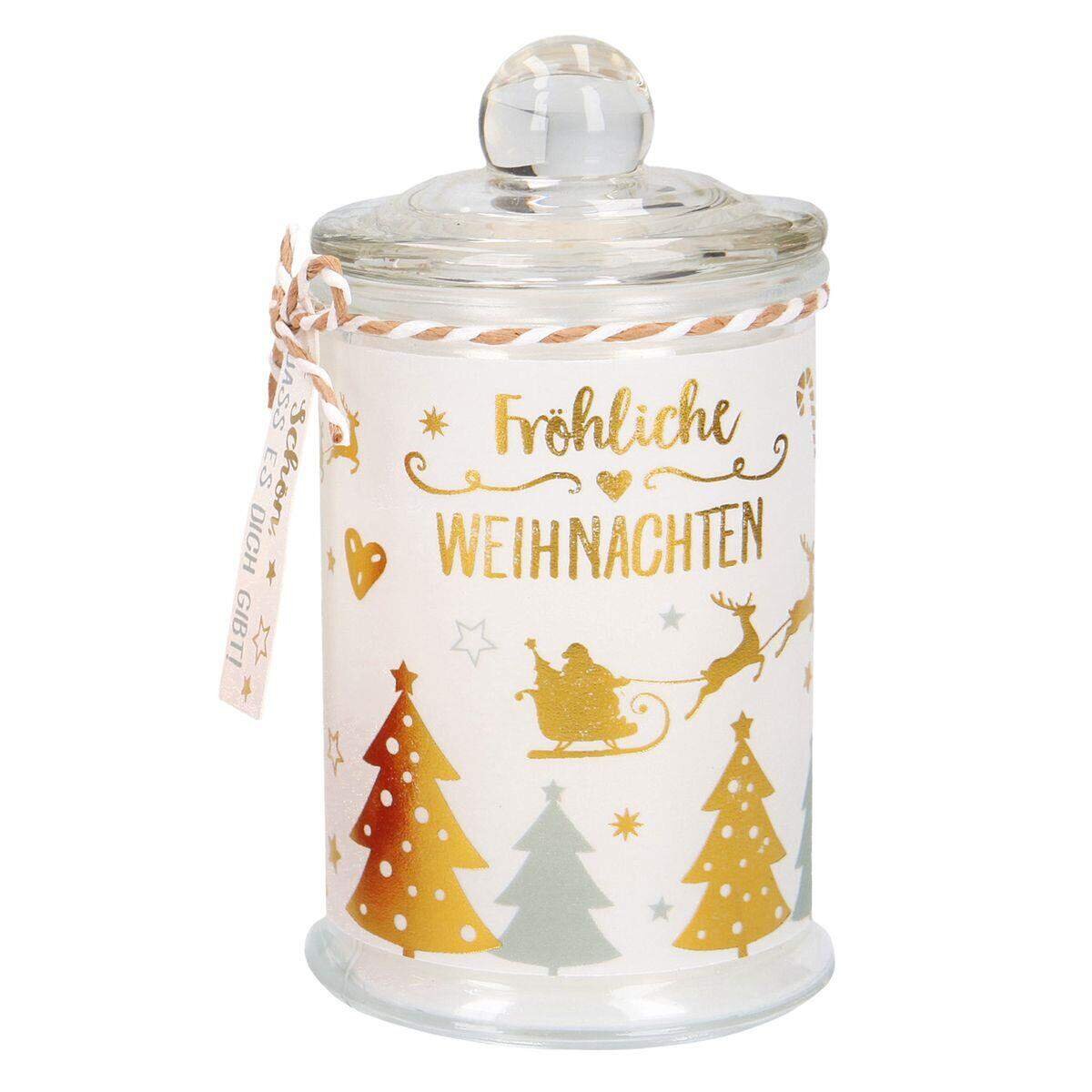 Depesche Weihnachtskerze in Bonbonglas, sortiert
