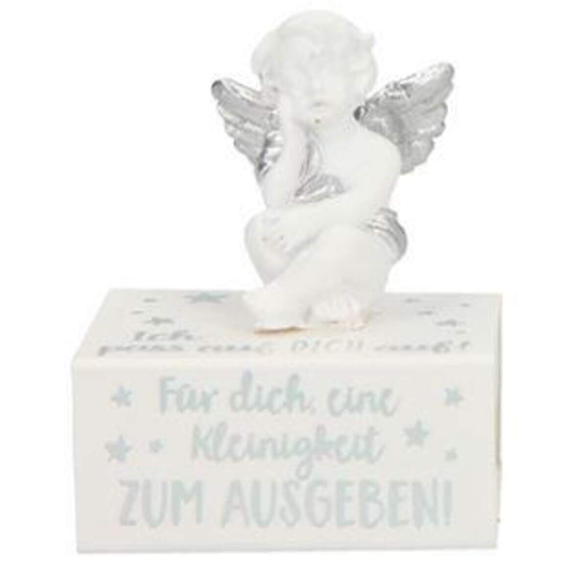 Depesche WUNSCHERFÜLLER Engelfigur auf Box, 1 Stück, 4-fach sortiert