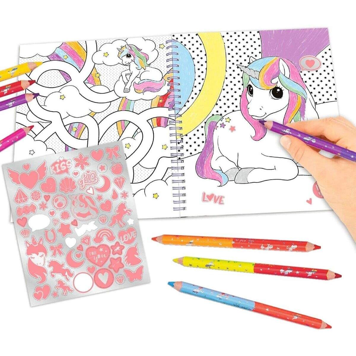 Depesche Ylvi & the Minimoomis Malbuch mit Einhorn Pailletten