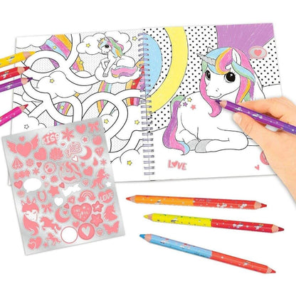 Depesche Ylvi & the Minimoomis Malbuch mit Einhorn Pailletten