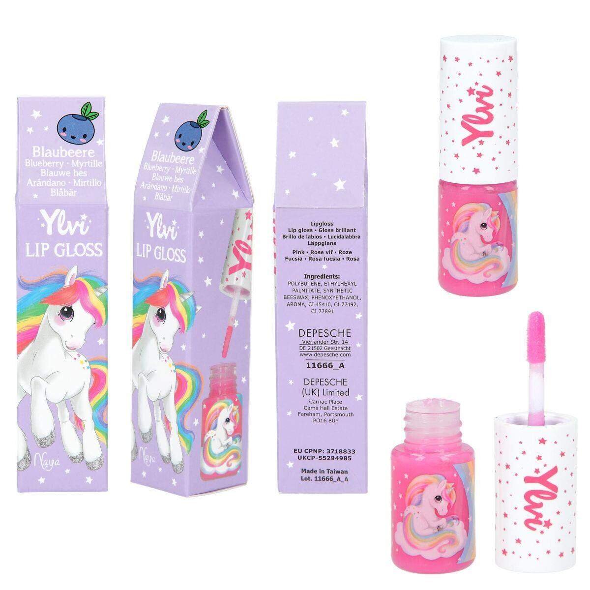 Depesche Ylvi & the Minimoomis Lipgloss, 1 Stück, 3-Fach sortiert