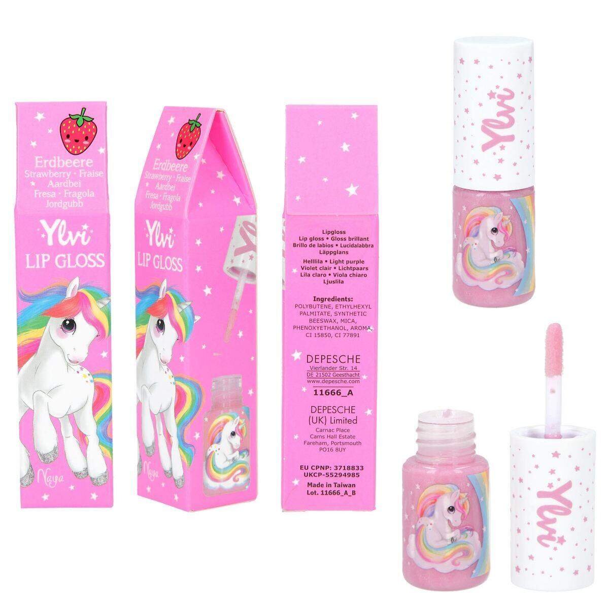 Depesche Ylvi & the Minimoomis Lipgloss, 1 Stück, 3-Fach sortiert