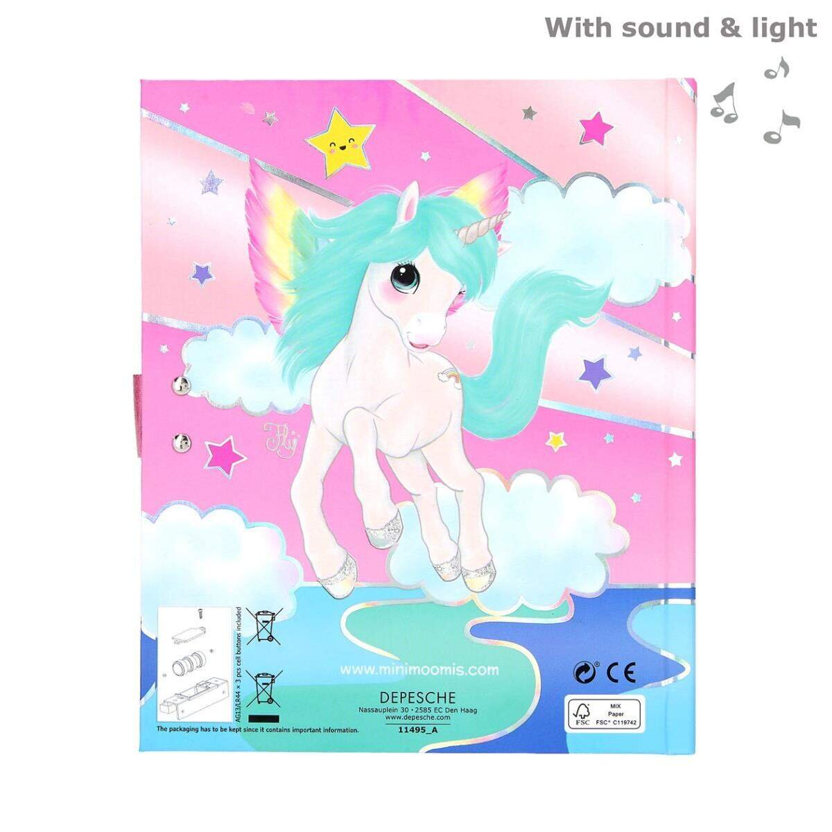 Depesche Ylvi & the Minimoomis Tagebuch mit LED, Code und Sound