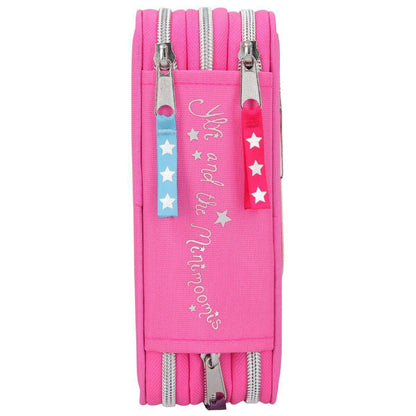 Depesche Ylvi & the Minimoomis Federtasche mit drei Fächern Glitzer pink