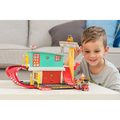 Dickie Toys Sam Fire Station 2 Etagen mit Abschussrampe