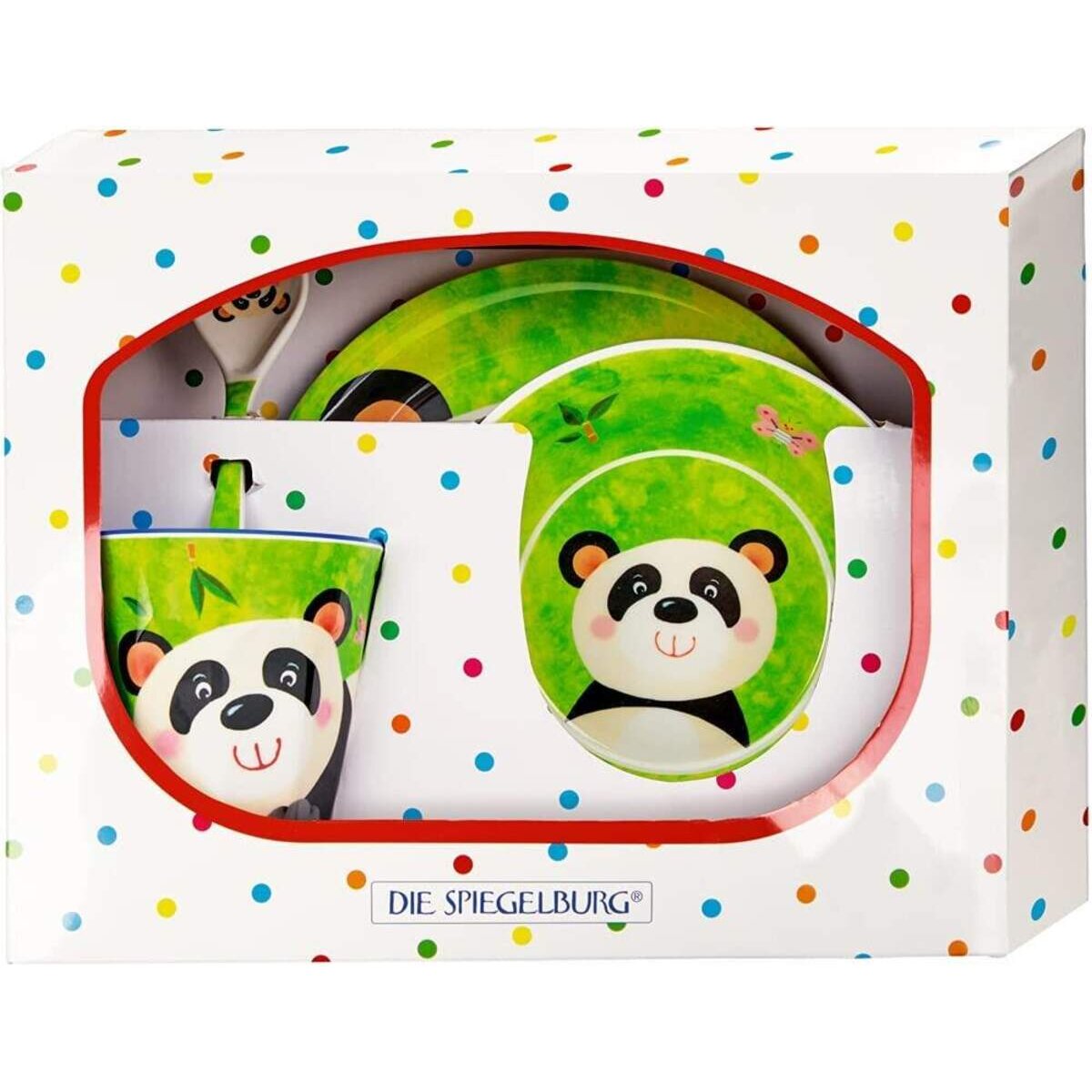 Die Spiegelburg - Melamin-Geschenkset Panda, Freche Rasselbande, 17377