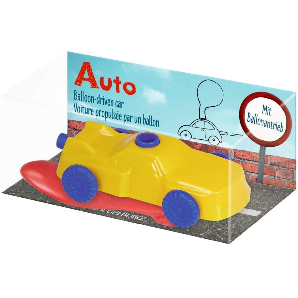 Die Spiegelburg Auto mit Ballonantrieb Bunte Geschenke, sortiert