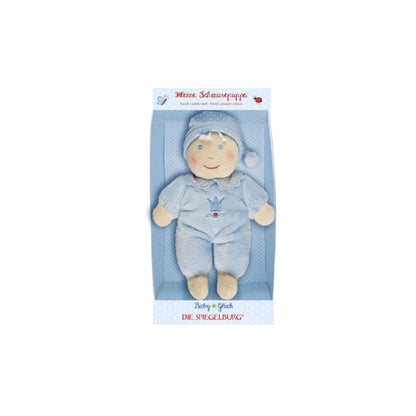 Die Spiegelburg Baby Glück kleine Schmusepuppe, hellblau