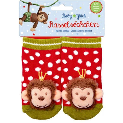 Die Spiegelburg BabyGlück - Rasselsöckchen Affe