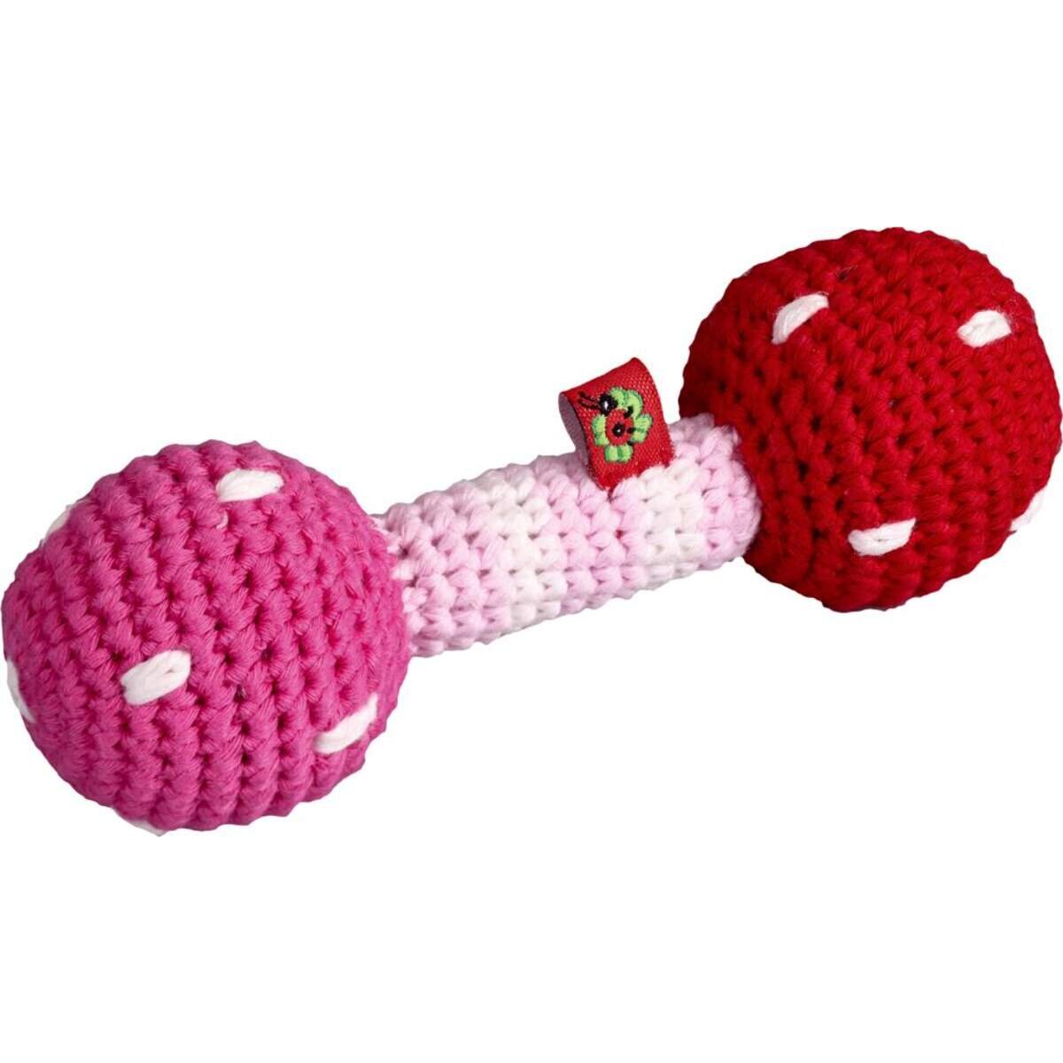 Die Spiegelburg BabyGlück Häkel-Rassel, rosa
