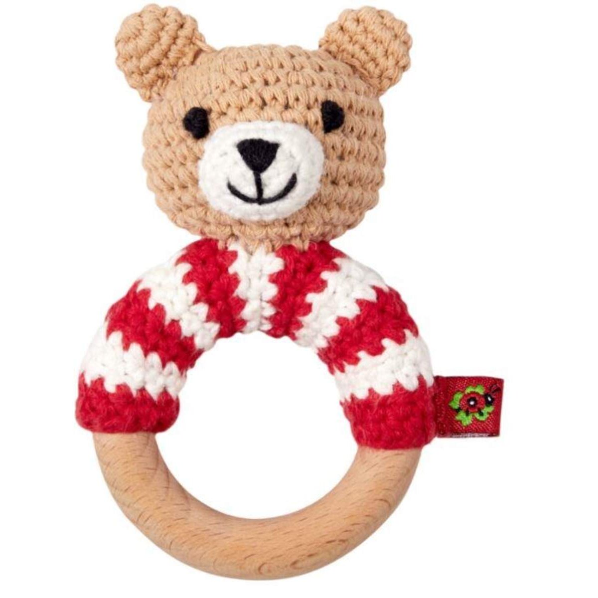 Die Spiegelburg BabyGlück Häkel-Ringrassel Teddy