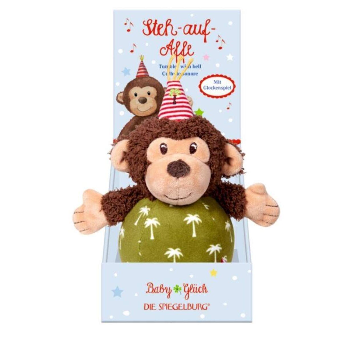 Die Spiegelburg BabyGlück Steh-auf-Affe mit Glockenspiel