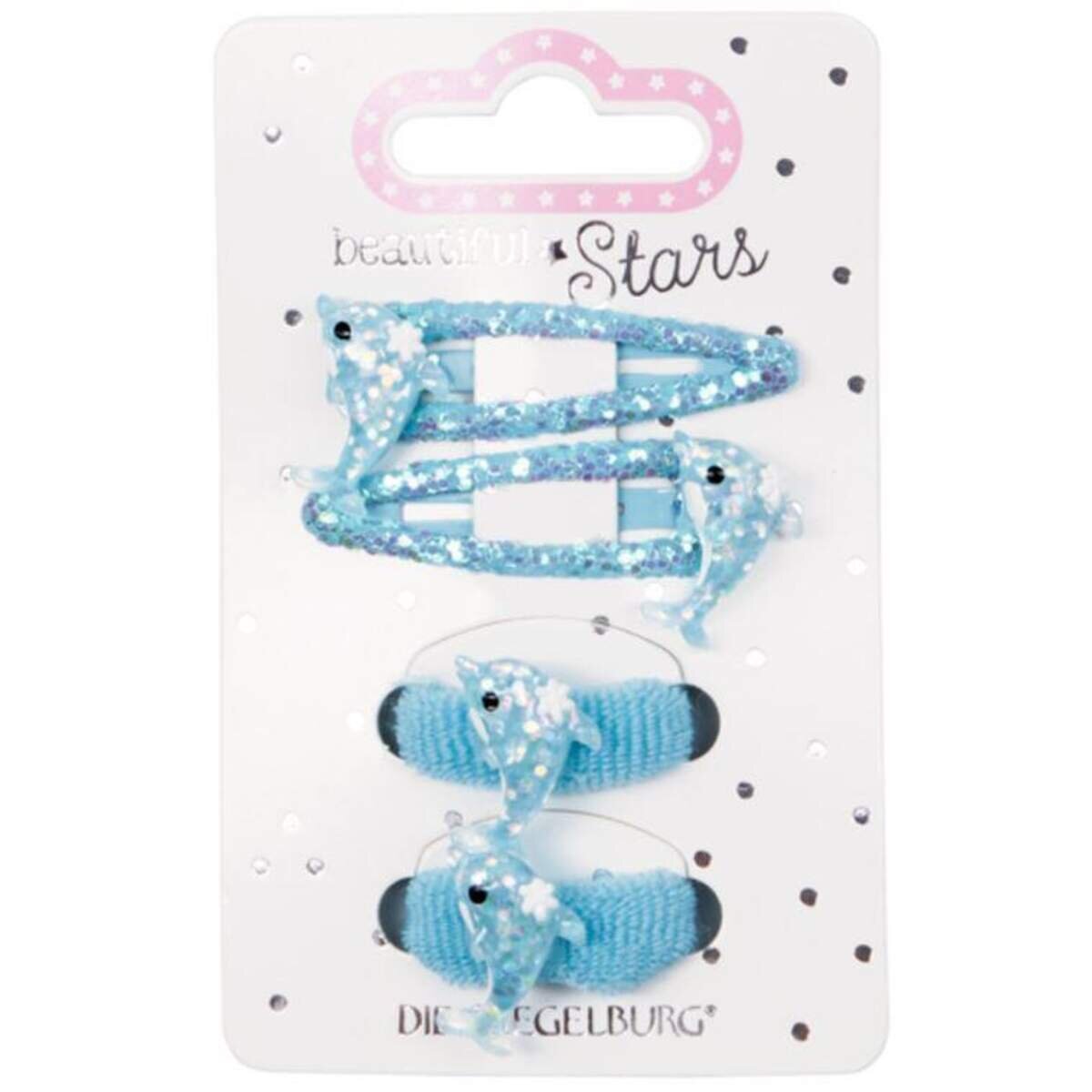 Die Spiegelburg beautiful Stars Haarclip+-gummi, 2-fach sortiert