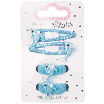Die Spiegelburg beautiful Stars Haarclip+-gummi, 2-fach sortiert