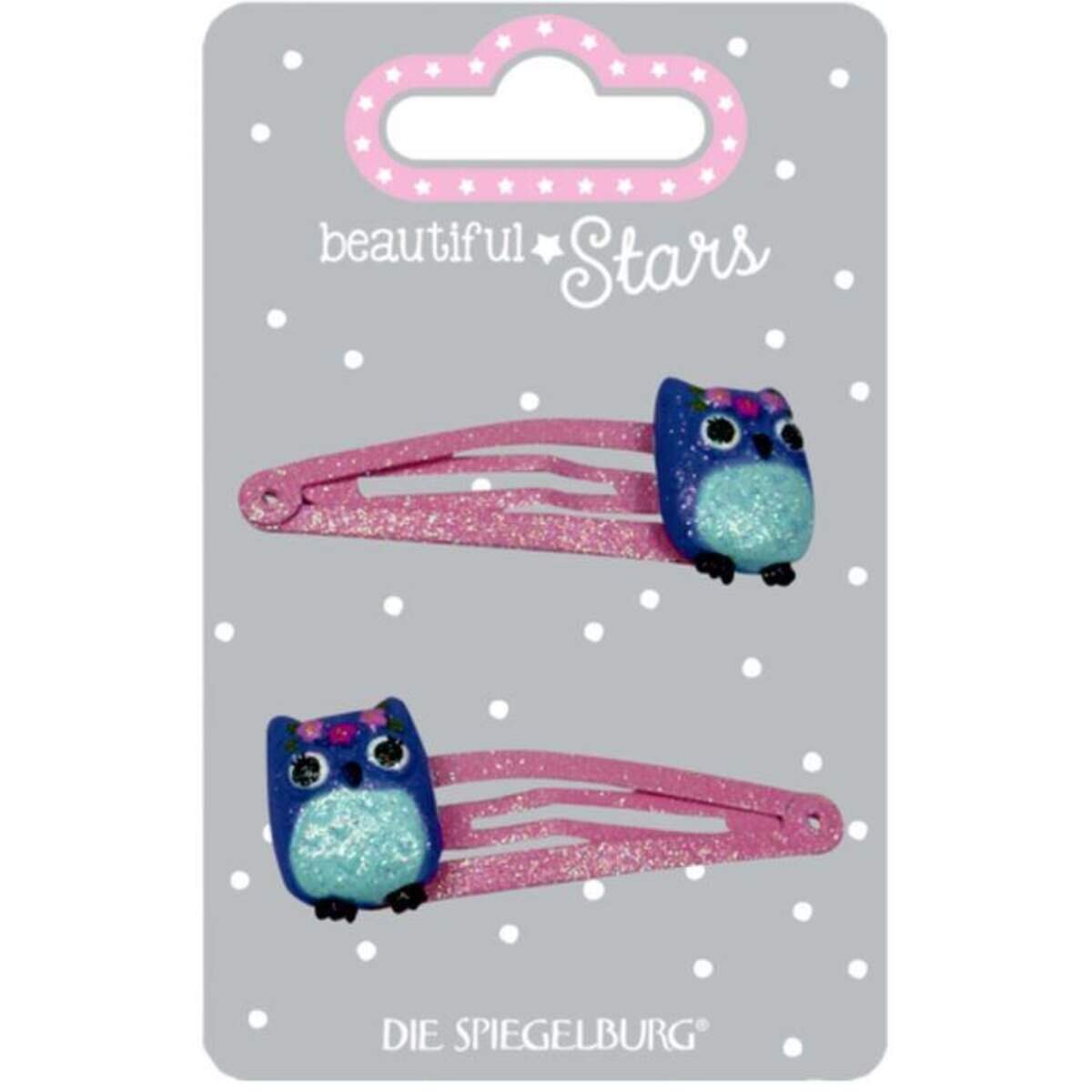 Die Spiegelburg beautiful Stars Haarclip Eule oder Igel, 2-fach sortiert