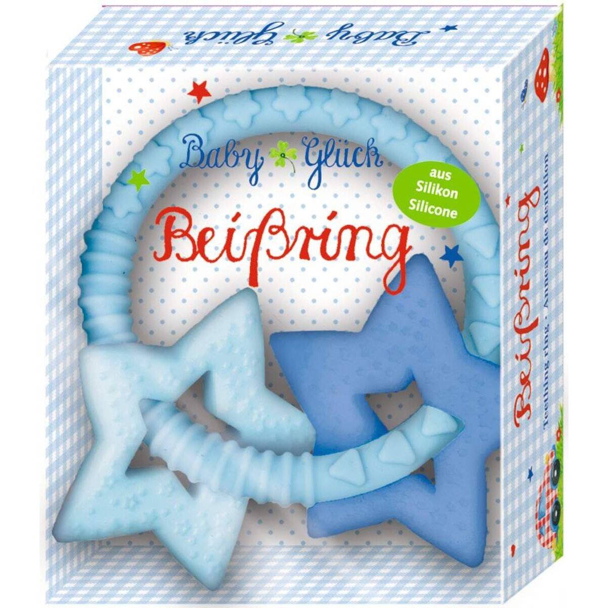 Die Spiegelburg Beißring BabyGlück mit zwei Sternen, hellblau