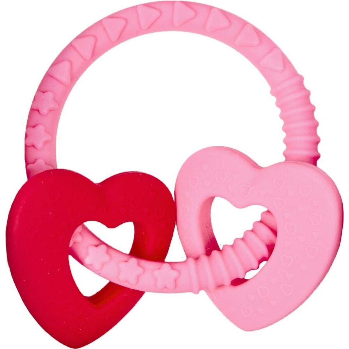 Die Spiegelburg Beißring BabyGlück mit zwei Herzen, rosa