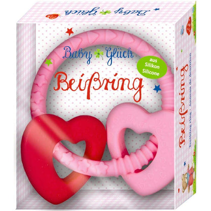 Die Spiegelburg Beißring BabyGlück mit zwei Herzen, rosa