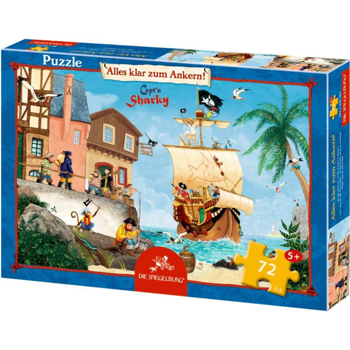 Die Spiegelburg Boxpuzzle Alles klar zum Ankern! Capt'n Sharky, 72 Teile